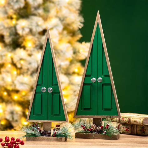 glitzhome wooden christmas decorations